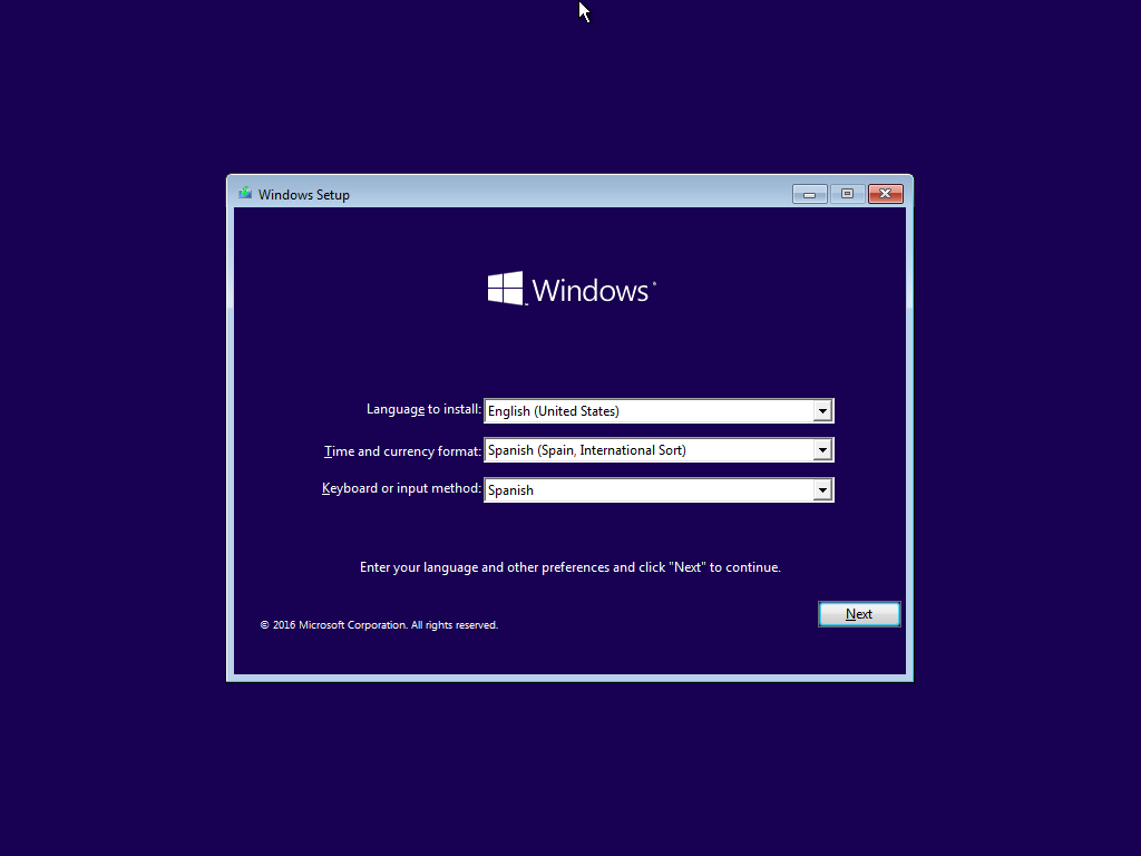 Windows 10 Installer